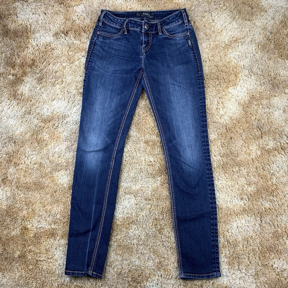 Silver Jeans Suki Skinny Size 27x31 (25x29) Womens Medium Wash Blue